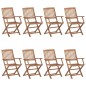 Klappbare Gartenstühle 8 Stk. mit Kissen Massivholz Akazie Klappbare Gartenstühle 8 Stk. mit Kissen Massivholz Akazie