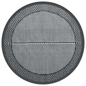 vidaXL Outdoor-Teppich Grau Ø160 cm PP
