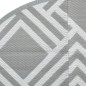 vidaXL Outdoor-Teppich Grau Ø160 cm PP vidaXL Outdoor-Teppich Grau Ø160 cm PP