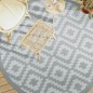 vidaXL Outdoor-Teppich Grau Ø200 cm PP vidaXL Outdoor-Teppich Grau Ø200 cm PP