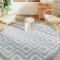 vidaXL Outdoor-Teppich Grau Ø200 cm PP vidaXL Outdoor-Teppich Grau Ø200 cm PP