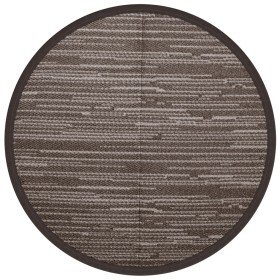 vidaXL Outdoor-Teppich Braun Ø120 cm PP