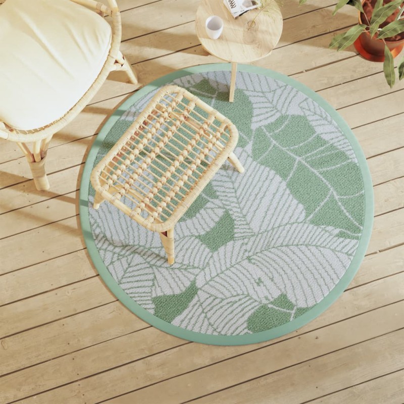 vidaXL Outdoor-Teppich Grün Ø120 cm PP vidaXL Outdoor-Teppich Grün Ø120 cm PP