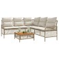 vidaXL 2-tlg. Garten-Sofagarnitur mit Kissen Beige Poly Rattan vidaXL 2-tlg. Garten-Sofagarnitur mit Kissen Beige Poly Rattan