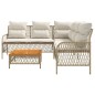 vidaXL 2-tlg. Garten-Sofagarnitur mit Kissen Beige Poly Rattan vidaXL 2-tlg. Garten-Sofagarnitur mit Kissen Beige Poly Rattan