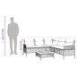 vidaXL 2-tlg. Garten-Sofagarnitur mit Kissen Beige Poly Rattan vidaXL 2-tlg. Garten-Sofagarnitur mit Kissen Beige Poly Rattan