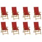 Klappbare Gartenstühle mit Kissen 8 Stk. Massivholz Akazie Klappbare Gartenstühle mit Kissen 8 Stk. Massivholz Akazie