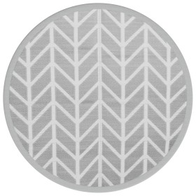 vidaXL Outdoor-Teppich Grau Ø120 cm PP