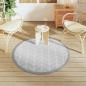 vidaXL Outdoor-Teppich Grau Ø120 cm PP vidaXL Outdoor-Teppich Grau Ø120 cm PP