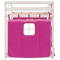 vidaXL Etagenbett mit Vorhängen Rosa 90x200 cm Massivholz Kiefer vidaXL Etagenbett mit Vorhängen Rosa 90x200 cm Massivholz Kiefer