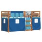 vidaXL Etagenbett mit Vorhängen Blau 90x190 cm Massivholz Kiefer vidaXL Etagenbett mit Vorhängen Blau 90x190 cm Massivholz Kiefer