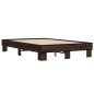 vidaXL Bettgestell Braun Eichen-Optik 120x200 cm Holzwerkstoff Metall vidaXL Bettgestell Braun Eichen-Optik 120x200 cm Holzwerkstoff Metall