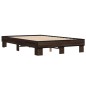 vidaXL Bettgestell Braun Eichen-Optik 120x200 cm Holzwerkstoff Metall vidaXL Bettgestell Braun Eichen-Optik 120x200 cm Holzwerkstoff Metall