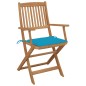 vidaXL Klappbare Gartenstühle 6 Stk. mit Kissen Massivholz Akazie vidaXL Klappbare Gartenstühle 6 Stk. mit Kissen Massivholz Akazie