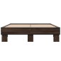 vidaXL Bettgestell Braun Eichen-Optik 120x190 cm Holzwerkstoff Metall vidaXL Bettgestell Braun Eichen-Optik 120x190 cm Holzwerkstoff Metall