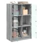 vidaXL Highboard mit Türen Grau Sonoma 68x37x109 cm Holzwerkstoff vidaXL Highboard mit Türen Grau Sonoma 68x37x109 cm Holzwerkstoff