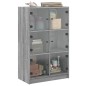 vidaXL Highboard mit Türen Grau Sonoma 68x37x109 cm Holzwerkstoff vidaXL Highboard mit Türen Grau Sonoma 68x37x109 cm Holzwerkstoff