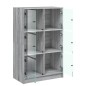 vidaXL Highboard mit Türen Grau Sonoma 68x37x109 cm Holzwerkstoff vidaXL Highboard mit Türen Grau Sonoma 68x37x109 cm Holzwerkstoff