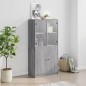 vidaXL Highboard mit Türen Grau Sonoma 68x37x142 cm Holzwerkstoff vidaXL Highboard mit Türen Grau Sonoma 68x37x142 cm Holzwerkstoff