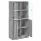 vidaXL Highboard mit Türen Grau Sonoma 68x37x142 cm Holzwerkstoff vidaXL Highboard mit Türen Grau Sonoma 68x37x142 cm Holzwerkstoff