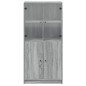 vidaXL Highboard mit Türen Grau Sonoma 68x37x142 cm Holzwerkstoff vidaXL Highboard mit Türen Grau Sonoma 68x37x142 cm Holzwerkstoff