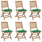 vidaXL Klappbare Gartenstühle 6 Stk. mit Kissen Massivholz Akazie vidaXL Klappbare Gartenstühle 6 Stk. mit Kissen Massivholz Akazie
