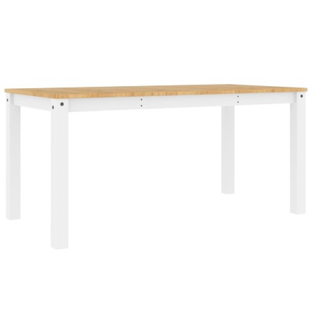vidaXL Esstisch Panama Weiß 160x80x75 cm Massivholz Kiefer