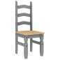 vidaXL Essstühle 2 Stk. Corona Grau 42x47x107 cm Massivholz Kiefer vidaXL Essstühle 2 Stk. Corona Grau 42x47x107 cm Massivholz Kiefer