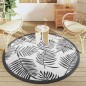 vidaXL Outdoor-Teppich Weiß und Schwarz Ø160 cm PP vidaXL Outdoor-Teppich Weiß und Schwarz Ø160 cm PP