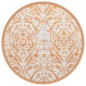 vidaXL Outdoor-Teppich Orange und Weiß Ø200 cm PP vidaXL Outdoor-Teppich Orange und Weiß Ø200 cm PP
