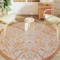 vidaXL Outdoor-Teppich Orange und Weiß Ø200 cm PP vidaXL Outdoor-Teppich Orange und Weiß Ø200 cm PP