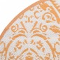 vidaXL Outdoor-Teppich Orange und Weiß Ø200 cm PP vidaXL Outdoor-Teppich Orange und Weiß Ø200 cm PP