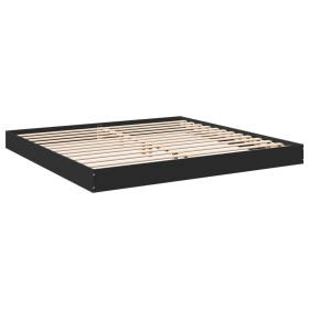 vidaXL Bettgestell Schwarz 180x200 cm Holzwerkstoff