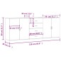 vidaXL Sideboards 3 Stk. Räuchereiche Holzwerkstoff vidaXL Sideboards 3 Stk. Räuchereiche Holzwerkstoff
