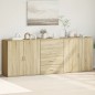 vidaXL Sideboards 3 Stk. Sonoma-Eiche Holzwerkstoff vidaXL Sideboards 3 Stk. Sonoma-Eiche Holzwerkstoff