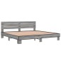 vidaXL Bettgestell Grau Sonoma 200x200 cm Holzwerkstoff und Metall vidaXL Bettgestell Grau Sonoma 200x200 cm Holzwerkstoff und Metall