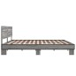 vidaXL Bettgestell Grau Sonoma 200x200 cm Holzwerkstoff und Metall vidaXL Bettgestell Grau Sonoma 200x200 cm Holzwerkstoff und Metall