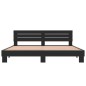 vidaXL Bettgestell Schwarz 180x200 cm Holzwerkstoff und Metall vidaXL Bettgestell Schwarz 180x200 cm Holzwerkstoff und Metall