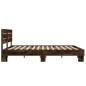 vidaXL Bettgestell Räuchereiche 160x200 cm Holzwerkstoff und Metall vidaXL Bettgestell Räuchereiche 160x200 cm Holzwerkstoff und Metall