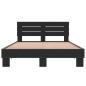 vidaXL Bettgestell Schwarz 140x200 cm Holzwerkstoff und Metall vidaXL Bettgestell Schwarz 140x200 cm Holzwerkstoff und Metall