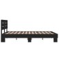 vidaXL Bettgestell Schwarz 140x200 cm Holzwerkstoff und Metall vidaXL Bettgestell Schwarz 140x200 cm Holzwerkstoff und Metall
