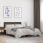 vidaXL Bettgestell Braun Eichen-Optik 140x200 cm Holzwerkstoff Metall vidaXL Bettgestell Braun Eichen-Optik 140x200 cm Holzwerkstoff Metall