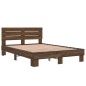 vidaXL Bettgestell Braun Eichen-Optik 140x200 cm Holzwerkstoff Metall vidaXL Bettgestell Braun Eichen-Optik 140x200 cm Holzwerkstoff Metall