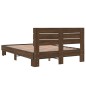 vidaXL Bettgestell Braun Eichen-Optik 140x200 cm Holzwerkstoff Metall vidaXL Bettgestell Braun Eichen-Optik 140x200 cm Holzwerkstoff Metall