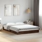 vidaXL Bettgestell ohne Matratze Braun Eiche 120x200 cm Holzwerkstoff vidaXL Bettgestell ohne Matratze Braun Eiche 120x200 cm Holzwerkstoff