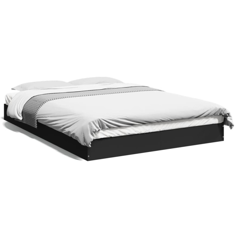 vidaXL Bettgestell Schwarz 120x200 cm Holzwerkstoff vidaXL Bettgestell Schwarz 120x200 cm Holzwerkstoff