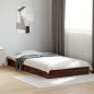 vidaXL Bettgestell ohne Matratze Braun Eiche 100x200 cm Holzwerkstoff vidaXL Bettgestell ohne Matratze Braun Eiche 100x200 cm Holzwerkstoff