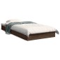 vidaXL Bettgestell ohne Matratze Braun Eiche 75x190 cm Holzwerkstoff vidaXL Bettgestell ohne Matratze Braun Eiche 75x190 cm Holzwerkstoff