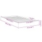 vidaXL Bettgestell ohne Matratze Braun Eiche 75x190 cm Holzwerkstoff vidaXL Bettgestell ohne Matratze Braun Eiche 75x190 cm Holzwerkstoff