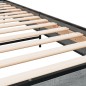 vidaXL Bettgestell Grau Sonoma 75x190 cm Holzwerkstoff und Metall vidaXL Bettgestell Grau Sonoma 75x190 cm Holzwerkstoff und Metall
